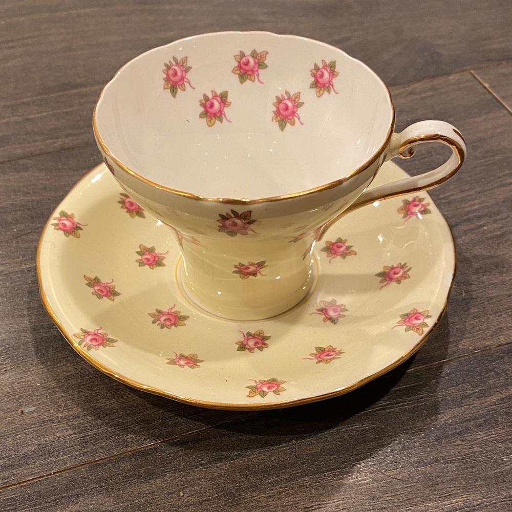 Floral Teacup and Saucer Set